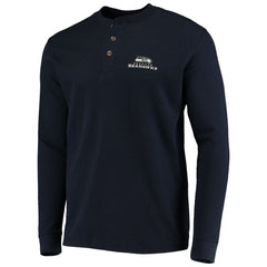 Seattle Seahawks Dunbrooke Logo Maverick Thermal Henley Long Sleeve T-Shirt Navy