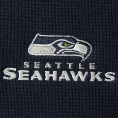 Seattle Seahawks Dunbrooke Logo Maverick Thermal Henley Long Sleeve T-Shirt Navy