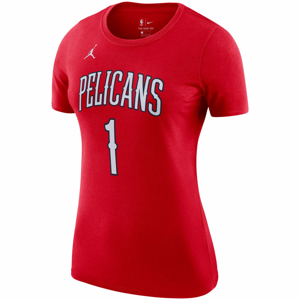 Zion Williamson New Orleans Pelicans Jordan Brand Women's Statement Edition Name & Number T-Shirt Red