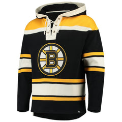 NHL David Pastrnak Boston Bruins '47 Player Lacer Pullover Hoodie - Black