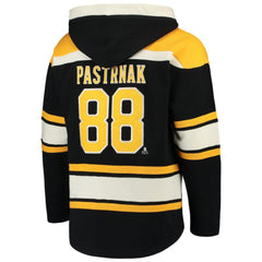NHL David Pastrnak Boston Bruins '47 Player Lacer Pullover Hoodie - Black