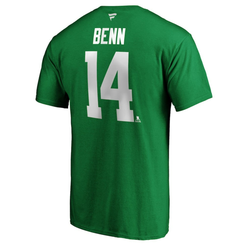 NHL Jamie Benn Dallas Stars Fanatics Authentic Stack Player Name & Number T-Shirt - Kelly Green