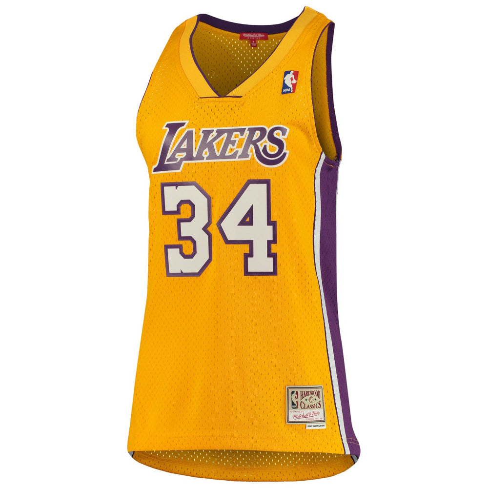 Shaquille O'Neal Los Angeles Lakers Women's 1999/00 Hardwood Classics Swingman Jersey Gold