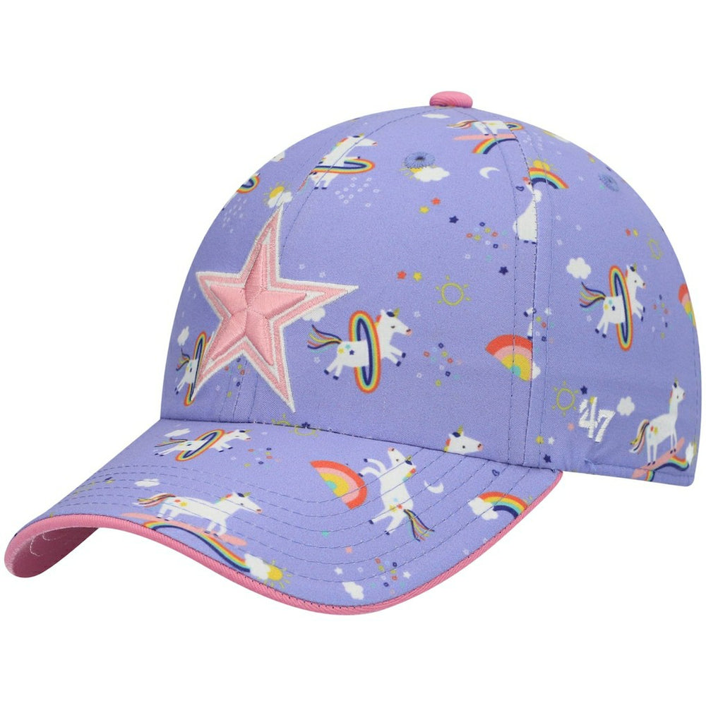 Dallas Cowboys '47 Girls Preschool Unicorn Clean Up Adjustable Hat Purple