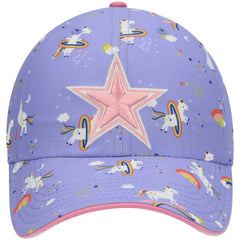 Dallas Cowboys '47 Girls Preschool Unicorn Clean Up Adjustable Hat Purple