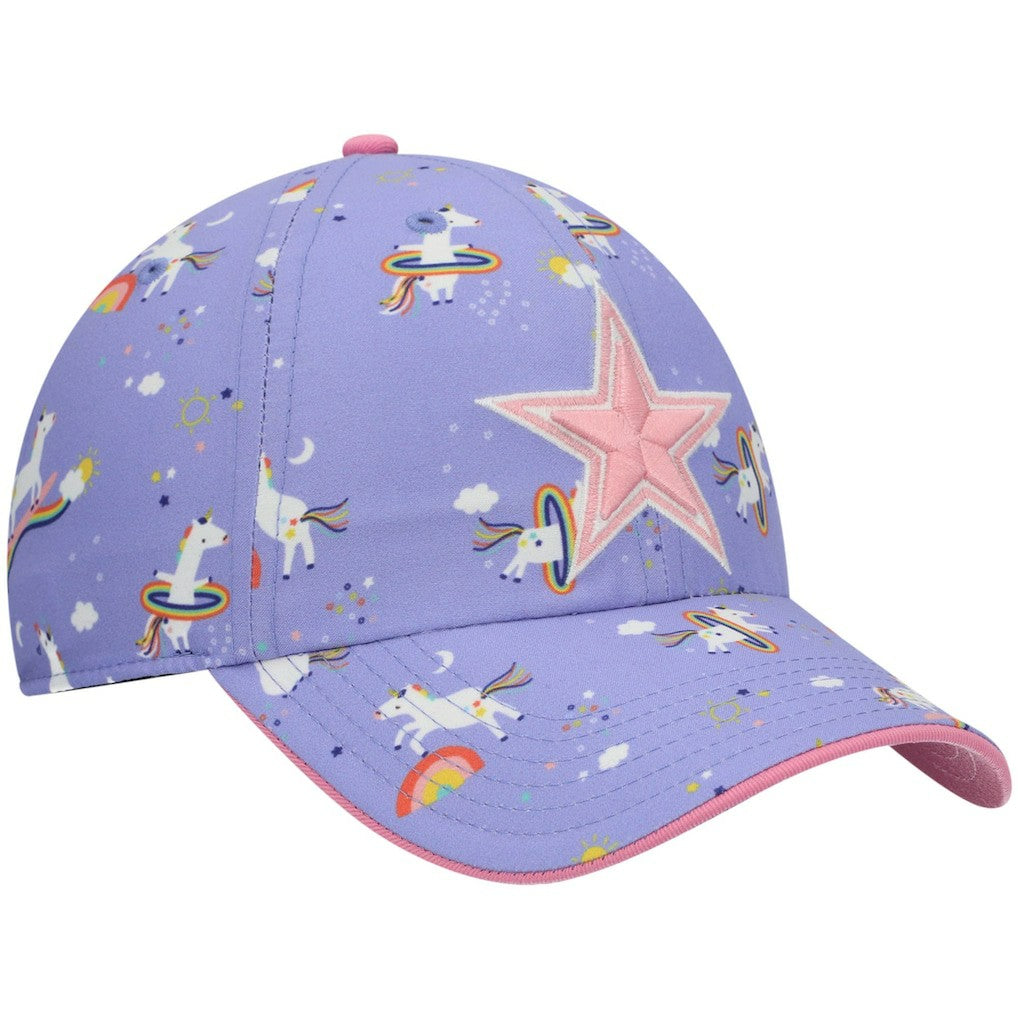 Dallas Cowboys '47 Girls Preschool Unicorn Clean Up Adjustable Hat Purple