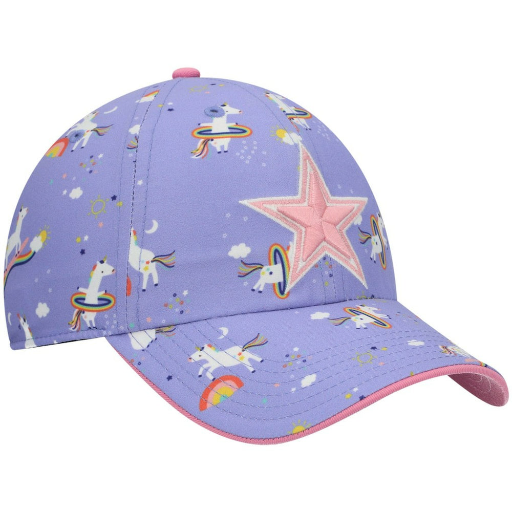 Dallas Cowboys '47 Girls Preschool Unicorn Clean Up Adjustable Hat Purple