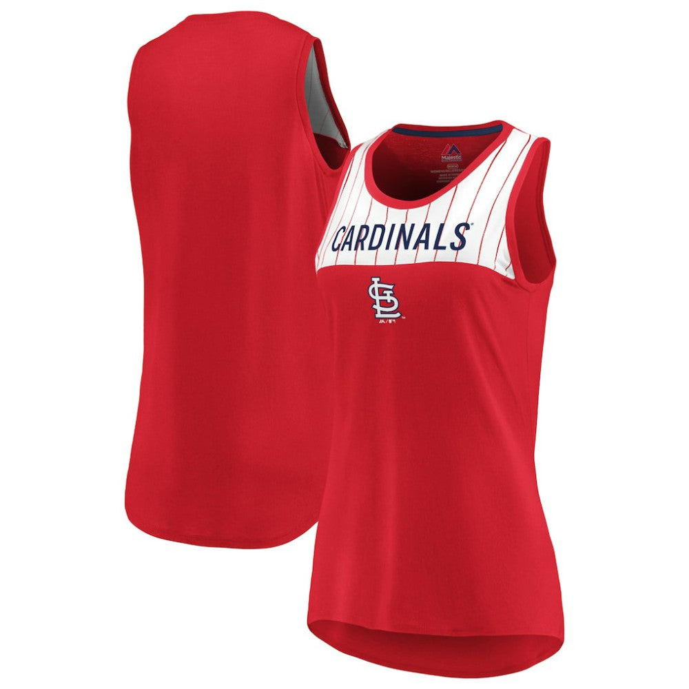 St. Louis Cardinals Majestic Women's Break From Tradition Tank Top  - Red Tanks