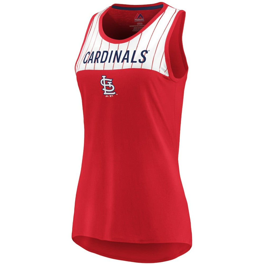 St. Louis Cardinals Majestic Women's Break From Tradition Tank Top  - Red Tanks