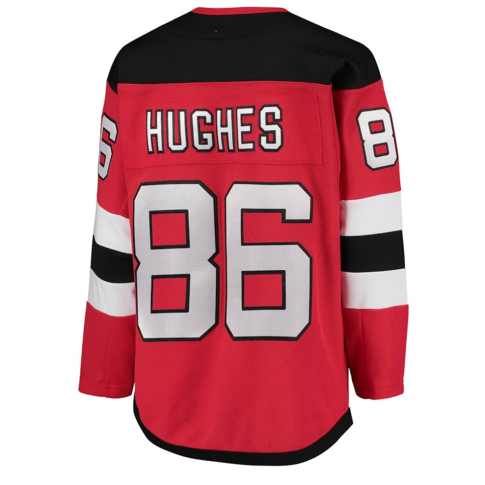NHL Jack Hughes New Jersey Devils Youth Home Premier Player Jersey - Red