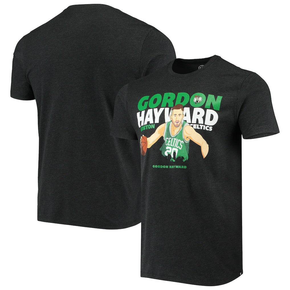Gordon Hayward Boston Celtics '47 Player Graphic T-Shirt Heathered Black