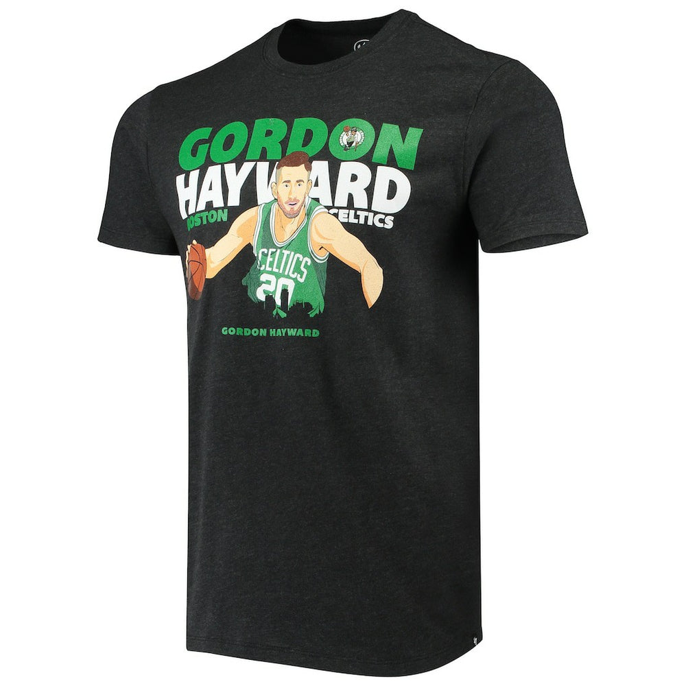 Gordon Hayward Boston Celtics '47 Player Graphic T-Shirt Heathered Black