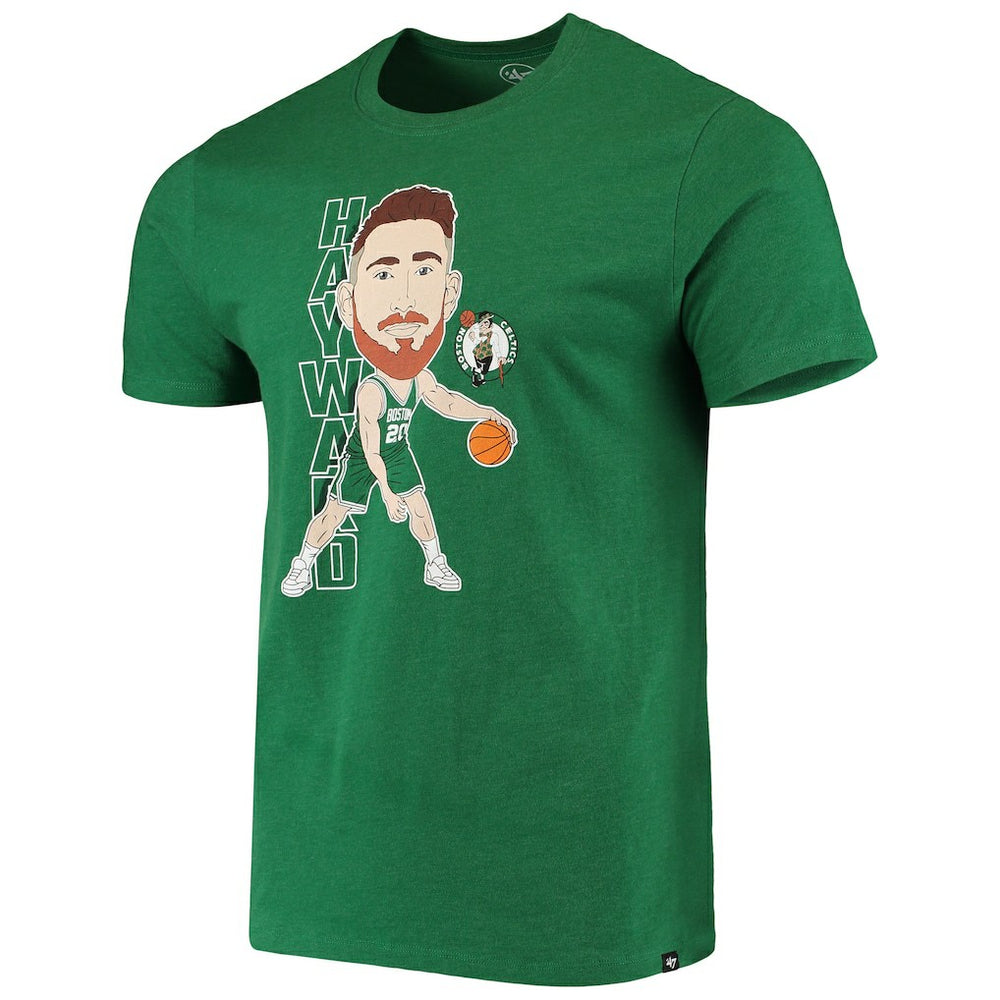 Gordon Hayward Boston Celtics '47 Bobblehead T-Shirt Heathered Kelly Green