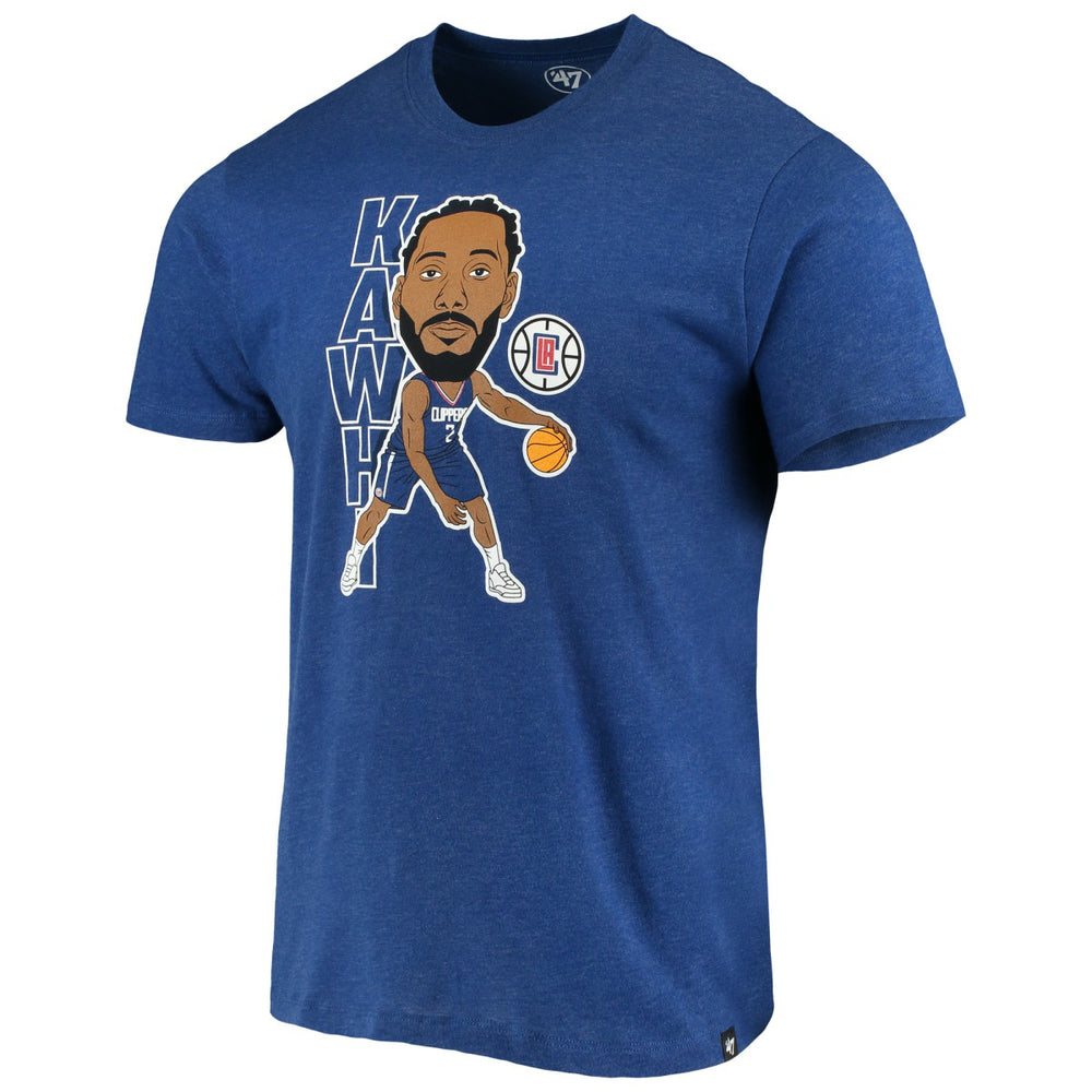 Kawhi Leonard LA Clippers '47 Bobblehead T-Shirt Heathered Royal