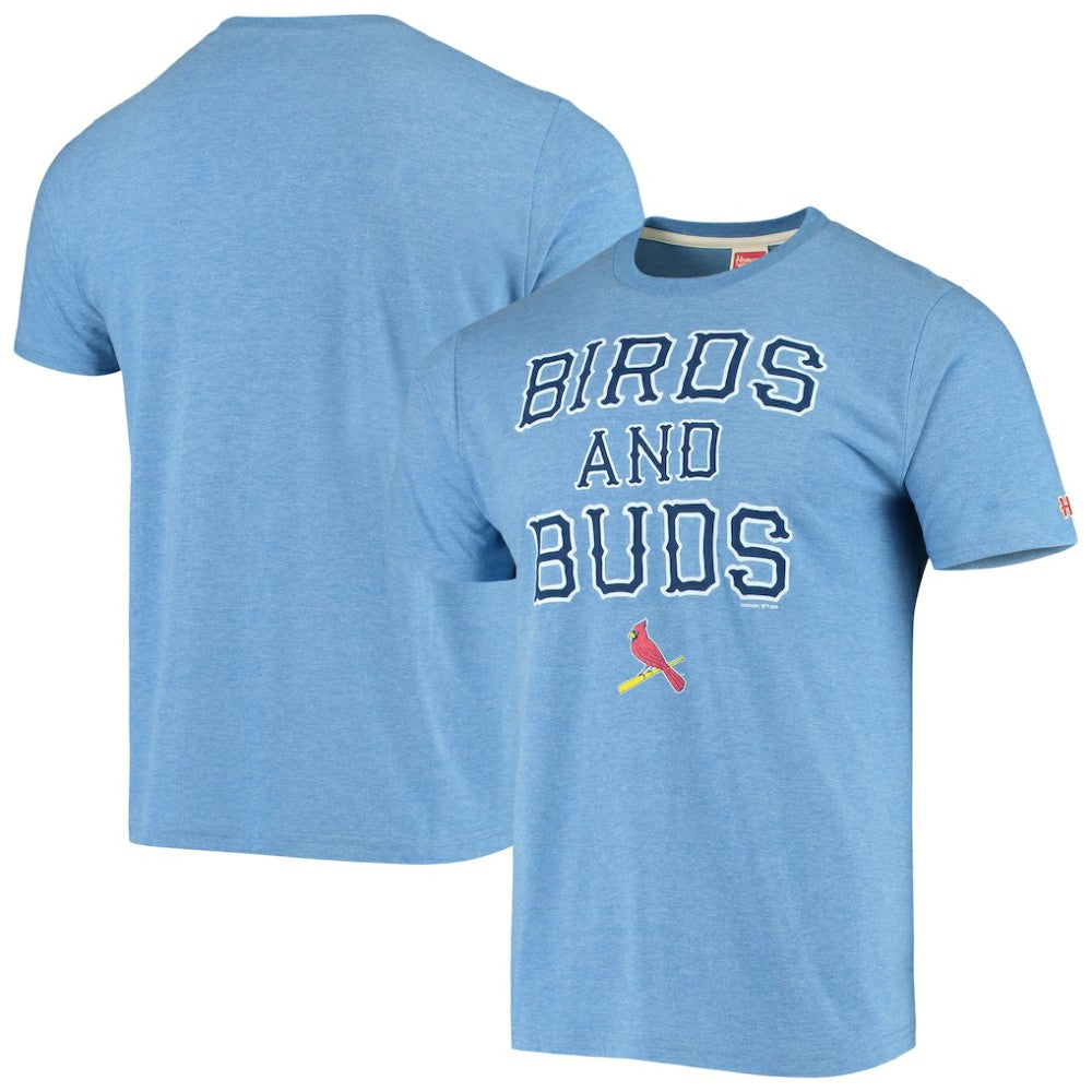 St. Louis Cardinals Hyperlocal Tri-Blend T-Shirt - Light Blue T-shirts
