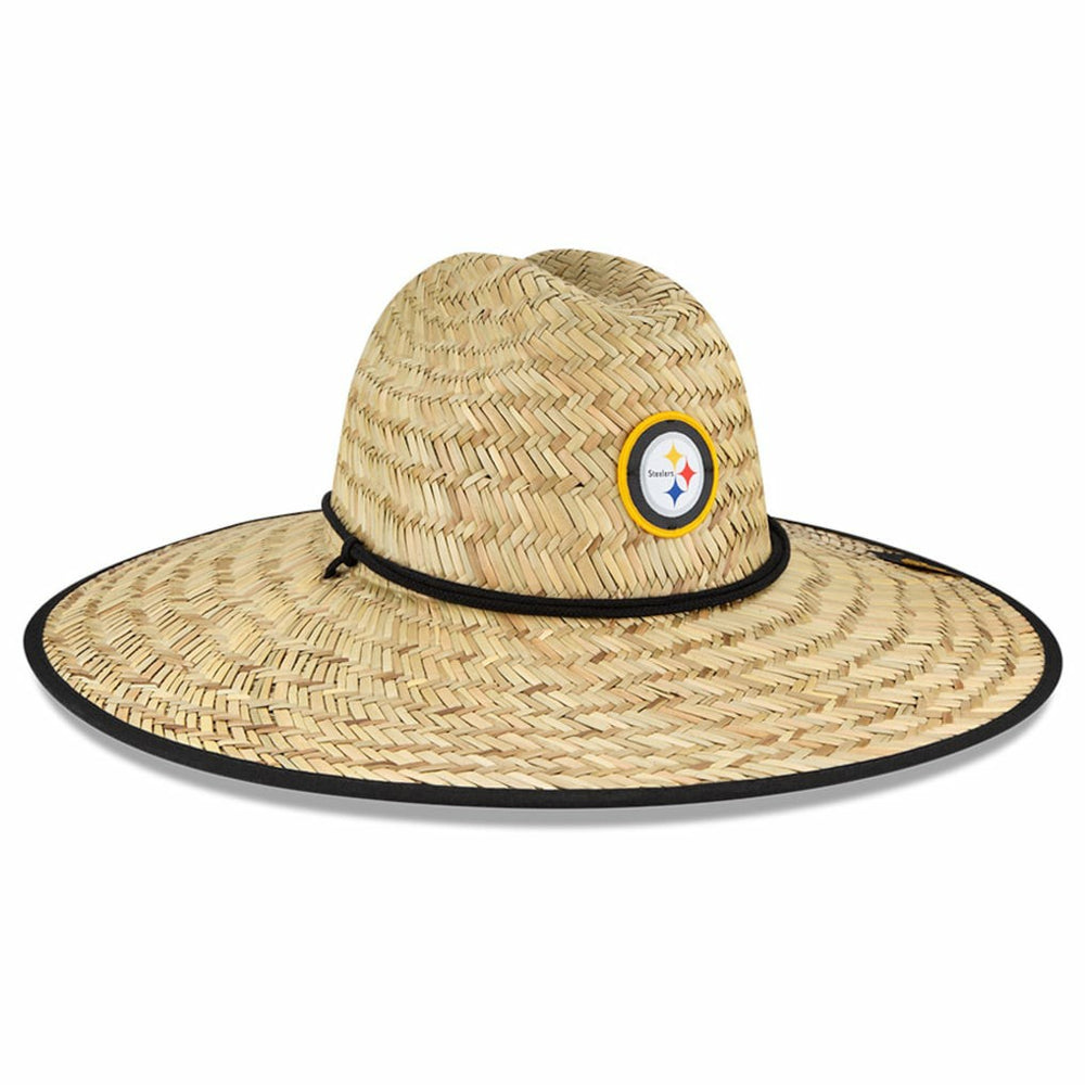 Pittsburgh Steelers New Era NFL Training Camp Straw Lifeguard Hat Natural