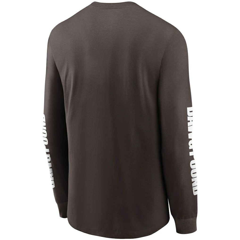 Cleveland Browns Split Local Long Sleeve T-Shirt Brown
