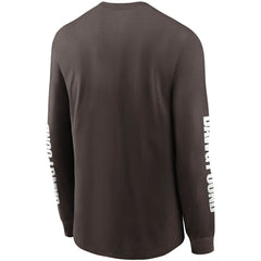 Cleveland Browns Split Local Long Sleeve T-Shirt Brown