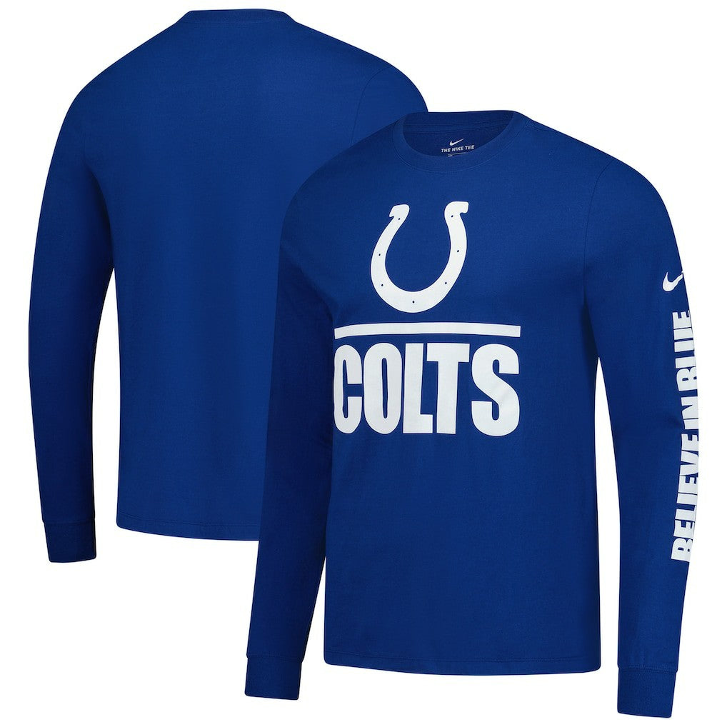 Indianapolis Colts Split Local Long Sleeve T-Shirt Royal