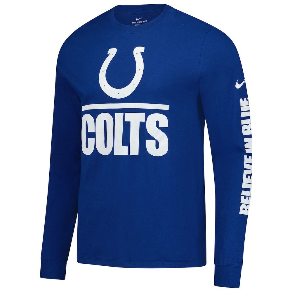 Indianapolis Colts Split Local Long Sleeve T-Shirt Royal