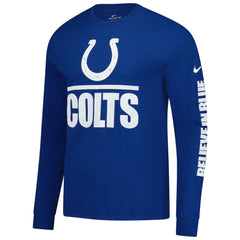 Indianapolis Colts Split Local Long Sleeve T-Shirt Royal