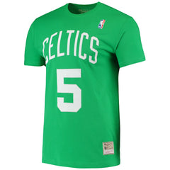Kevin Garnett Boston Celtics Hardwood Classics Stitch Name & Number T-Shirt Kelly Green