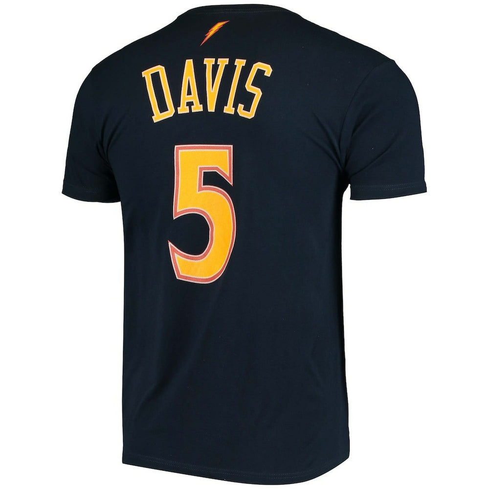 Baron Davis Golden State Warriors Hardwood Classics Stitch Name & Number T-Shirt Navy