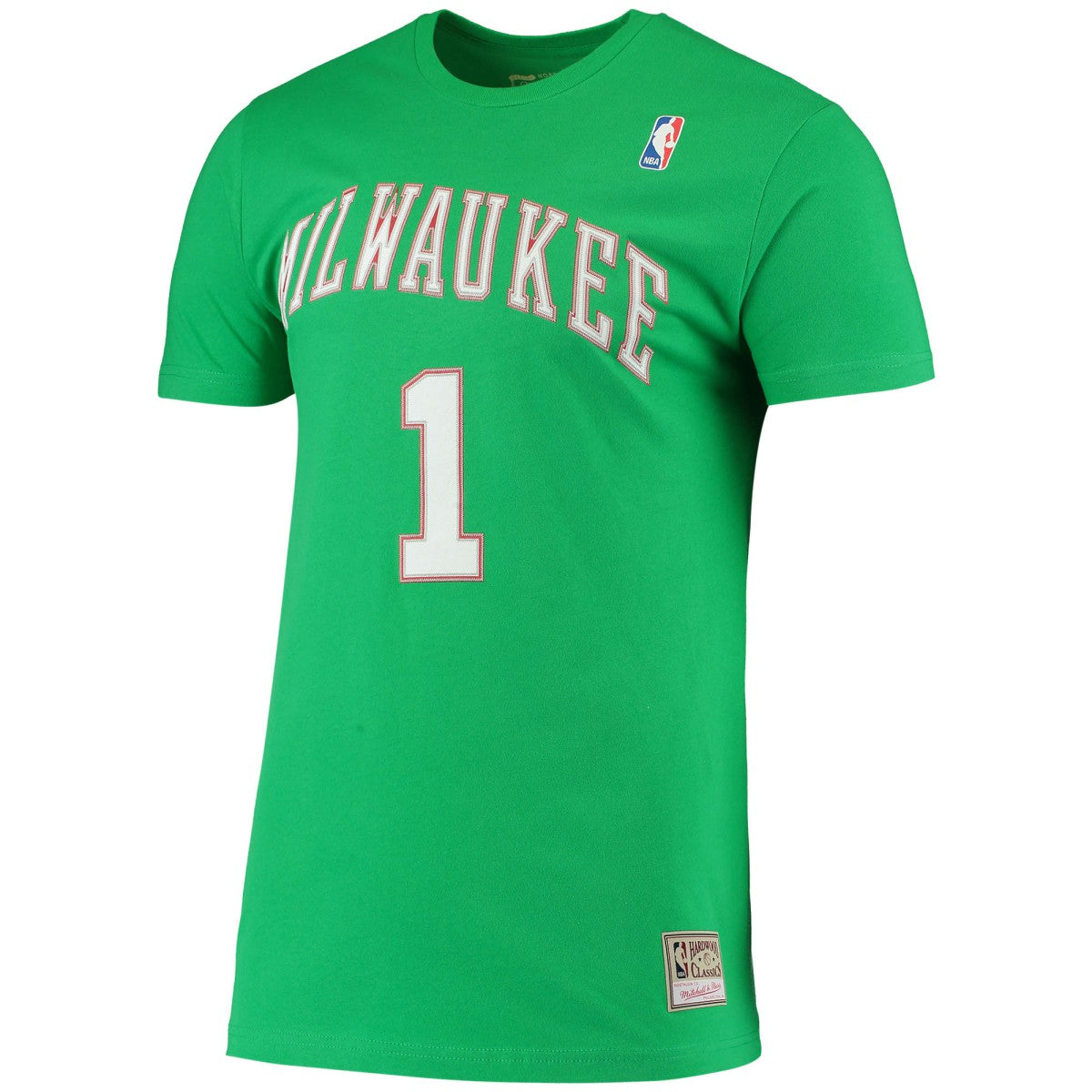 Oscar Robertson Milwaukee Bucks Hardwood Classics Stitch Name & Number T-Shirt Green