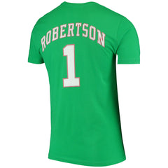Oscar Robertson Milwaukee Bucks Hardwood Classics Stitch Name & Number T-Shirt Green