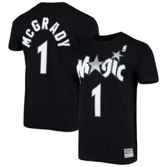 Tracy McGrady Orlando Magic Hardwood Classics Stitch Name & Number T-Shirt Black