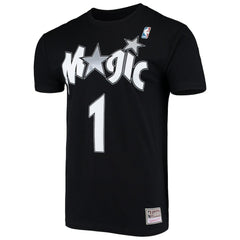 Tracy McGrady Orlando Magic Hardwood Classics Stitch Name & Number T-Shirt Black