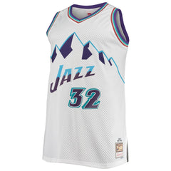 Karl Malone Utah Jazz 1996/97 Big & Tall Hardwood Classics Swingman Jersey White
