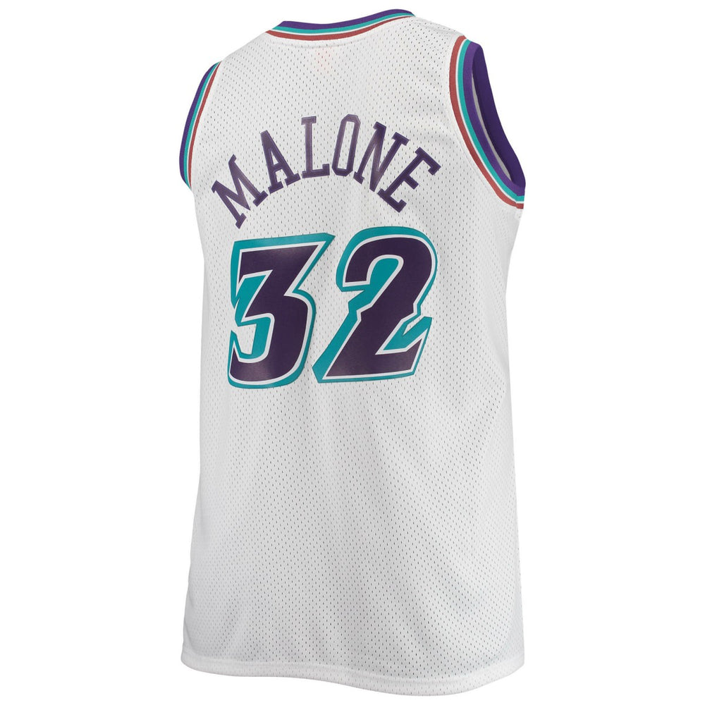 Karl Malone Utah Jazz 1996/97 Big & Tall Hardwood Classics Swingman Jersey White