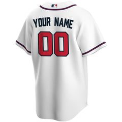 Atlanta Braves Nike Home Replica Custom Jersey - White Jerseys