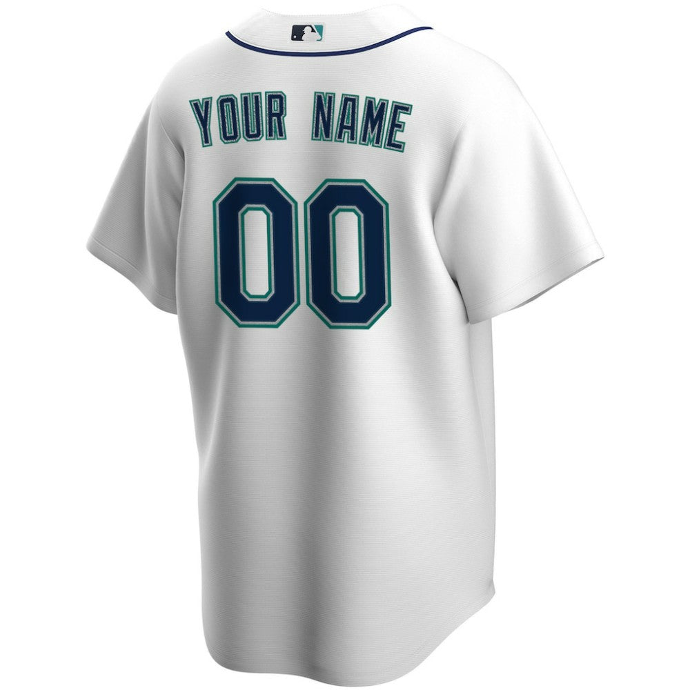 Seattle Mariners Nike Home Replica Custom Jersey - White Jerseys