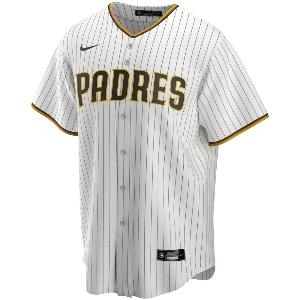 San Diego Padres Nike Home Replica Custom Jersey - White Jerseys