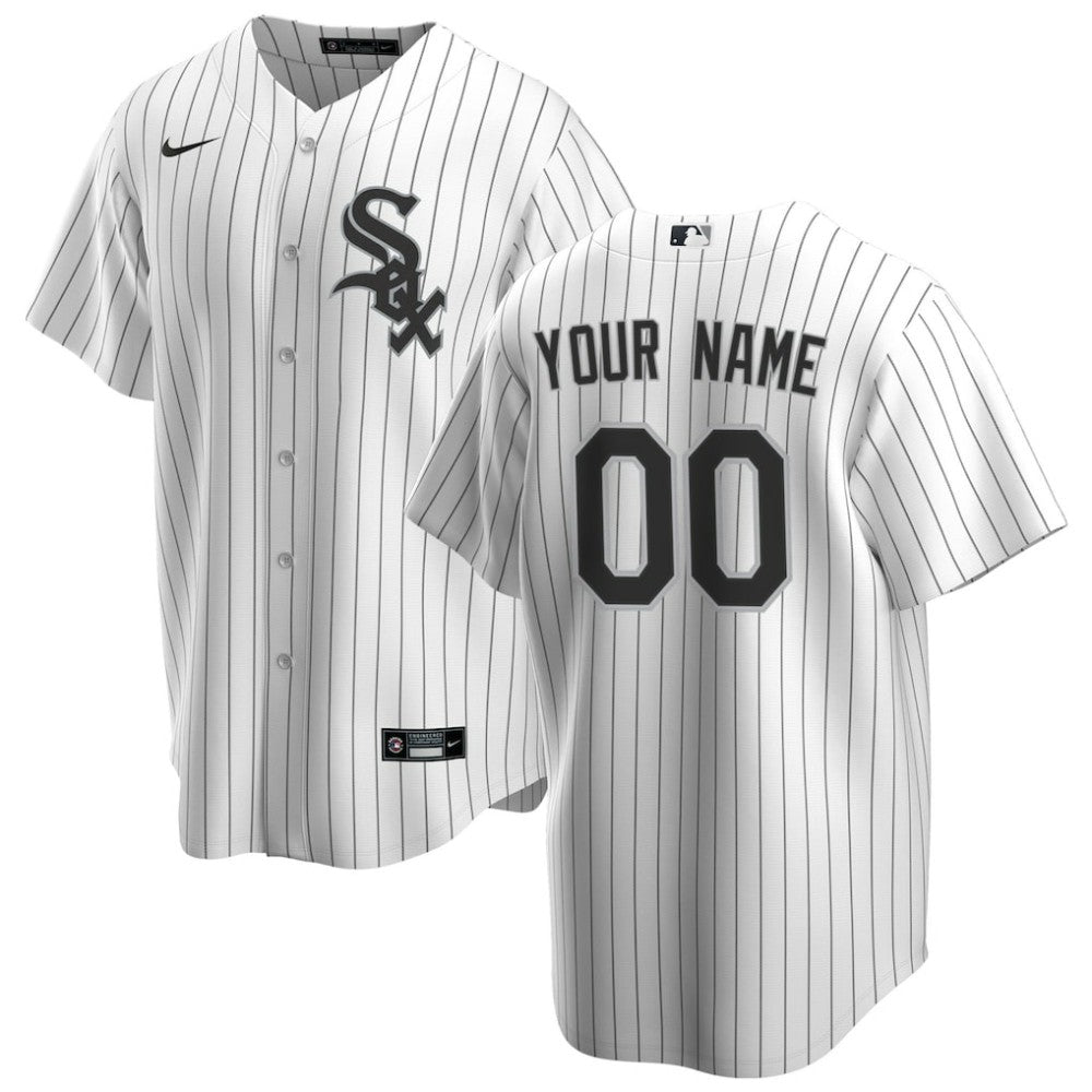 Chicago White Sox Nike Home Replica Custom Jersey - White Jerseys