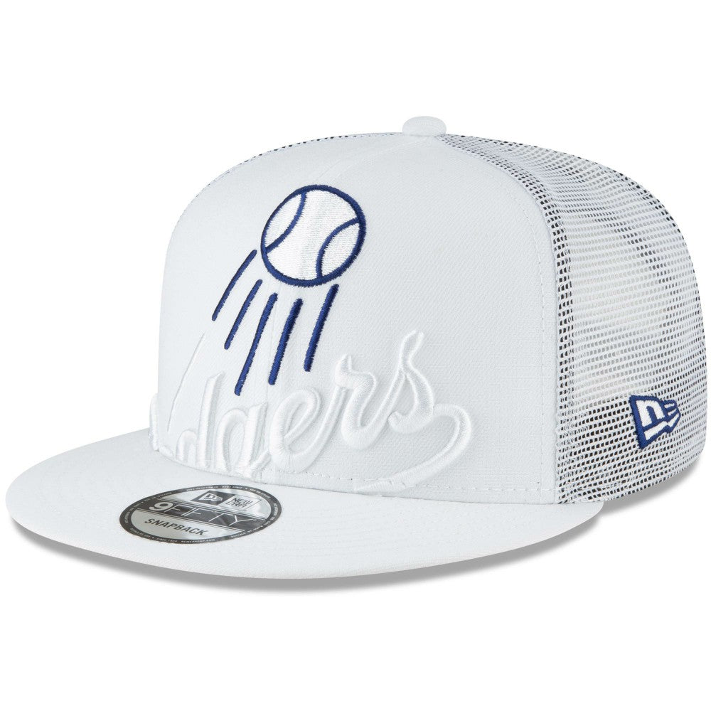 Los Angeles Dodgers New Era Elements Trucker 9FIFTY Snapback Hat - White Hats