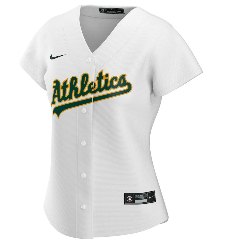 Athletics Nike Women's Home Replica Custom Jersey - White Jerseys