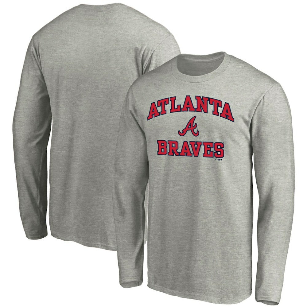 Atlanta Braves Fanatics Heart & Soul Long Sleeve T-Shirt - Gray T-shirts