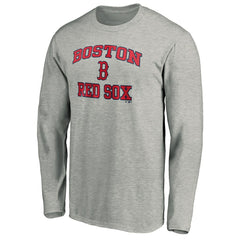 Boston Red Sox Fanatics Heart & Soul Long Sleeve T-Shirt - Gray T-shirts