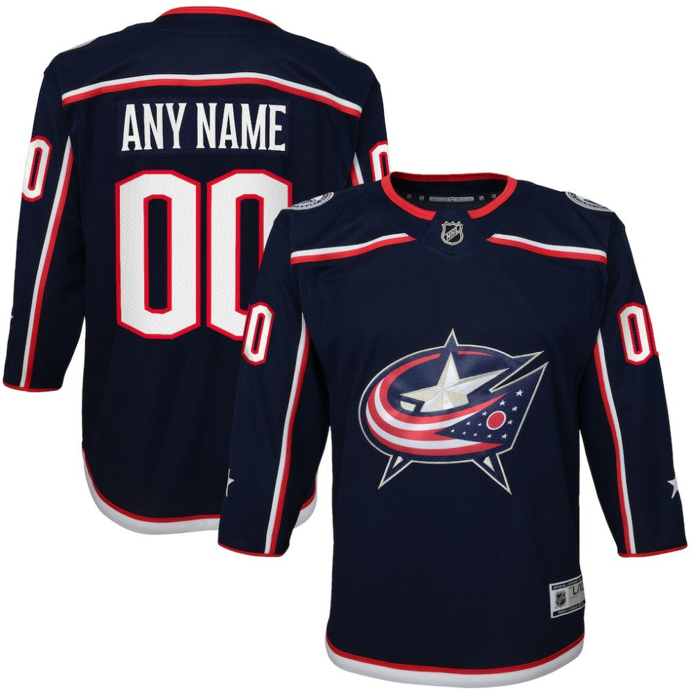 NHL,Custom Columbus Blue Jackets Youth Home Premier Custom Jersey - Navy