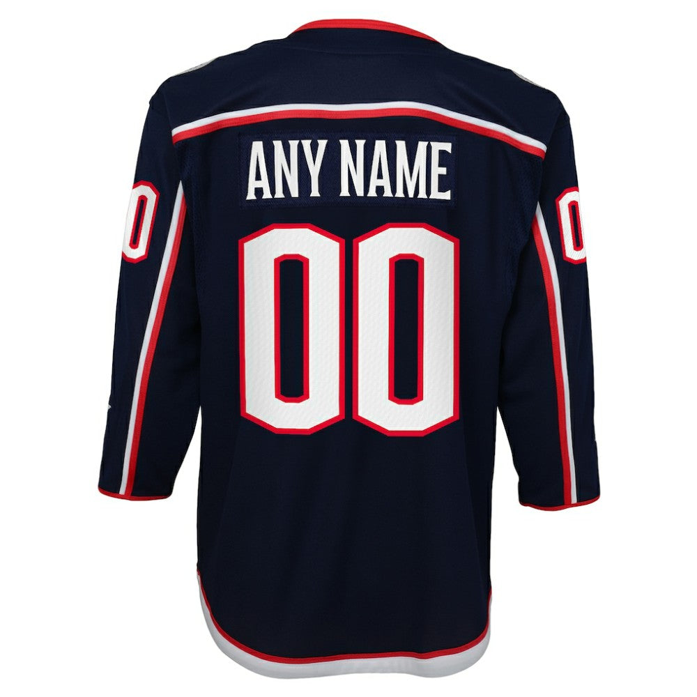 NHL,Custom Columbus Blue Jackets Youth Home Premier Custom Jersey - Navy