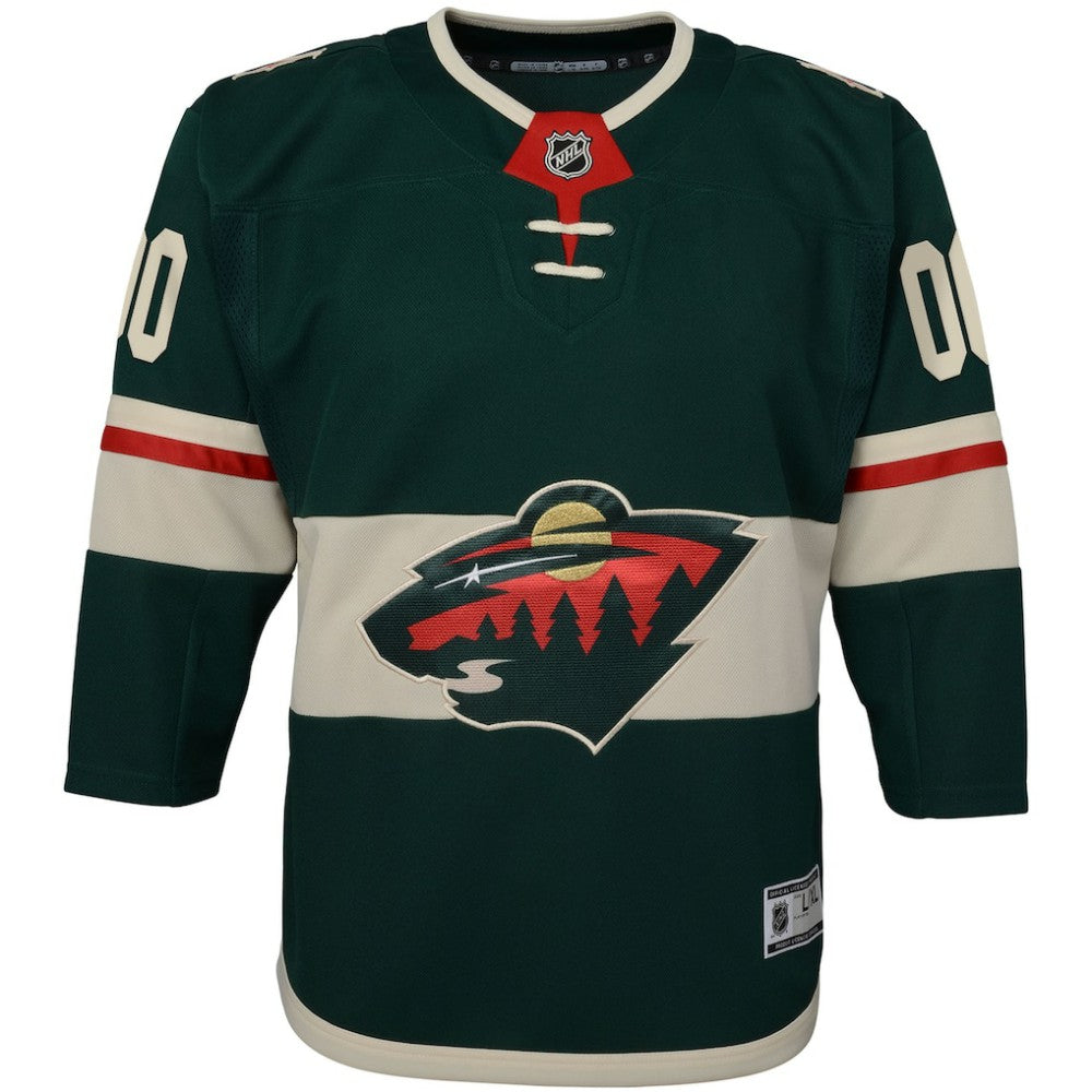 NHL,Custom Minnesota Wild Youth Home Premier Custom Jersey - Green