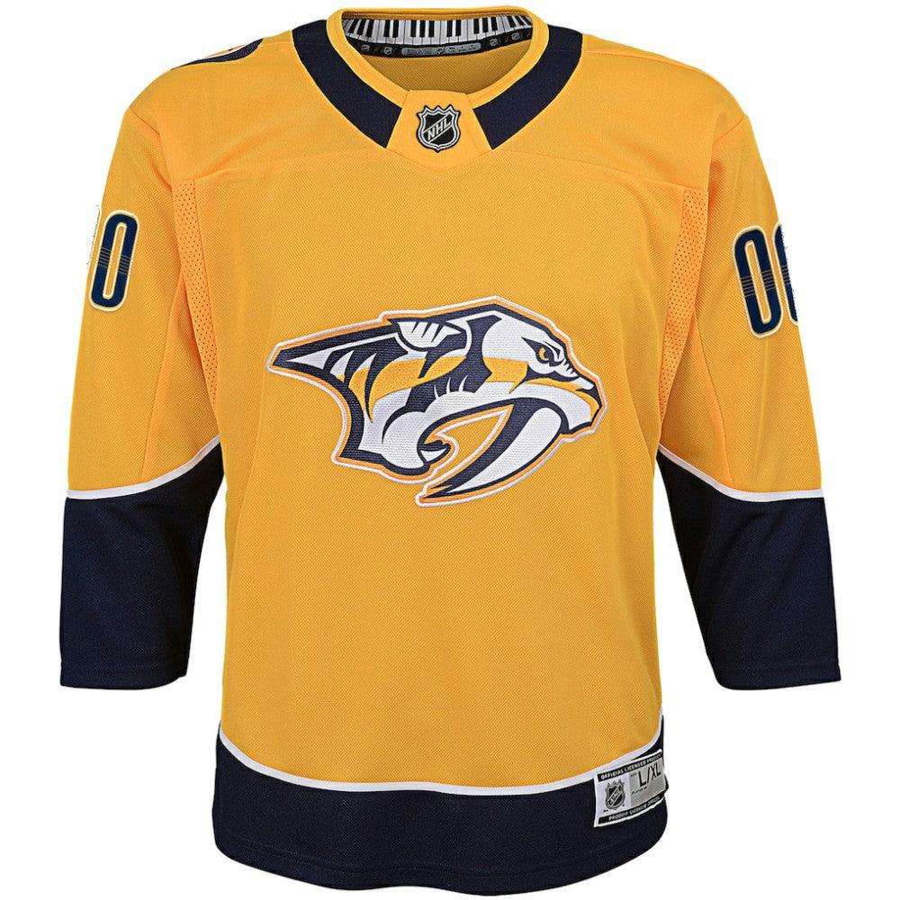 NHL,Custom Nashville Predators Youth Home Premier Custom Jersey - Yellow