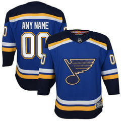 NHL,Custom St. Louis Blues Youth Home Premier Custom Jersey - Blue