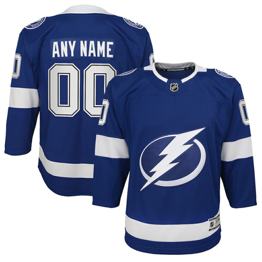 NHL,Custom Tampa Bay Lightning Youth Home Custom Premier Jersey - Blue