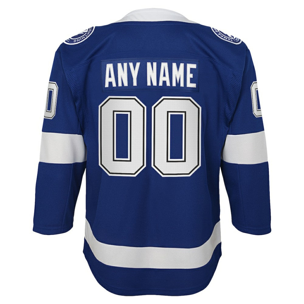 NHL,Custom Tampa Bay Lightning Youth Home Custom Premier Jersey - Blue