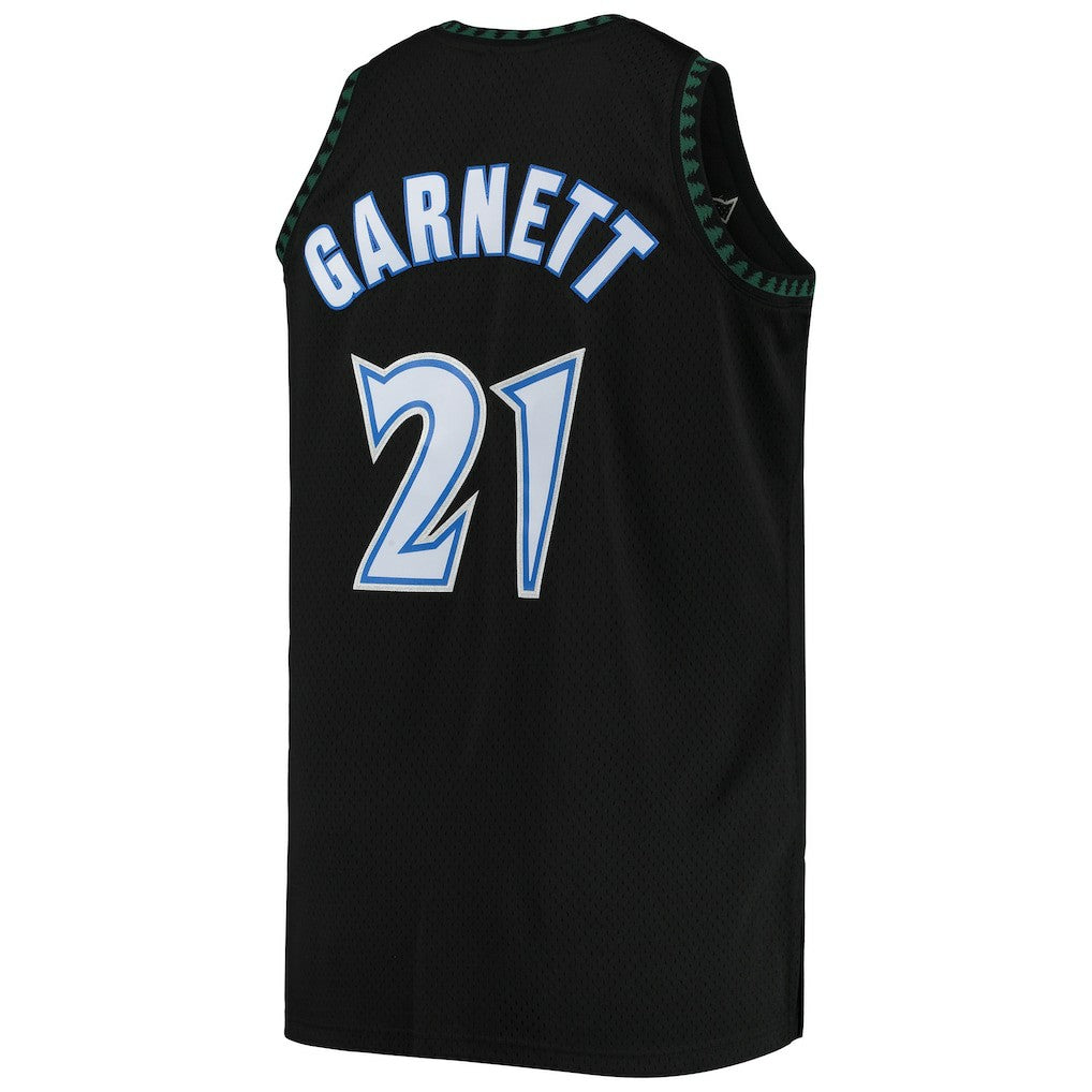 Kevin Garnett Minnesota Timberwolves 1997/98 Big & Tall Hardwood Classics Swingman Jersey Black
