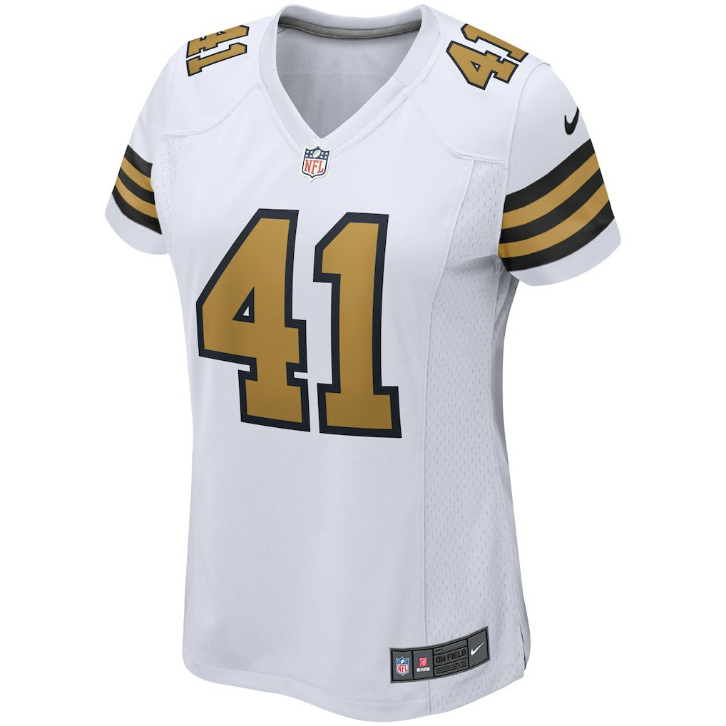Alvin Kamara New Orleans Saints Women's Alternate Game Player Jersey White